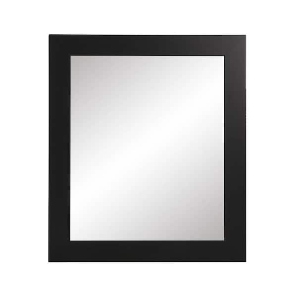 BrandtWorks Medium Rectangle Black Modern Mirror (38 in. H x 32 in. W ...