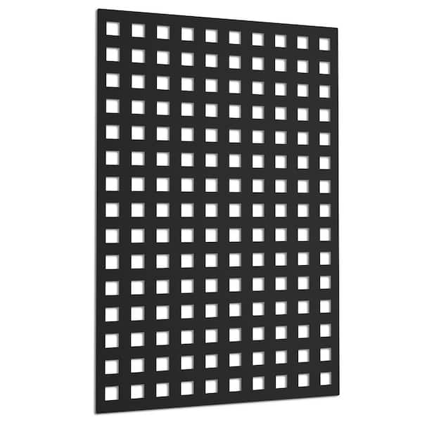 Acurio Latticeworks Square 4 ft. x 32 in. Black Vinyl Decorative