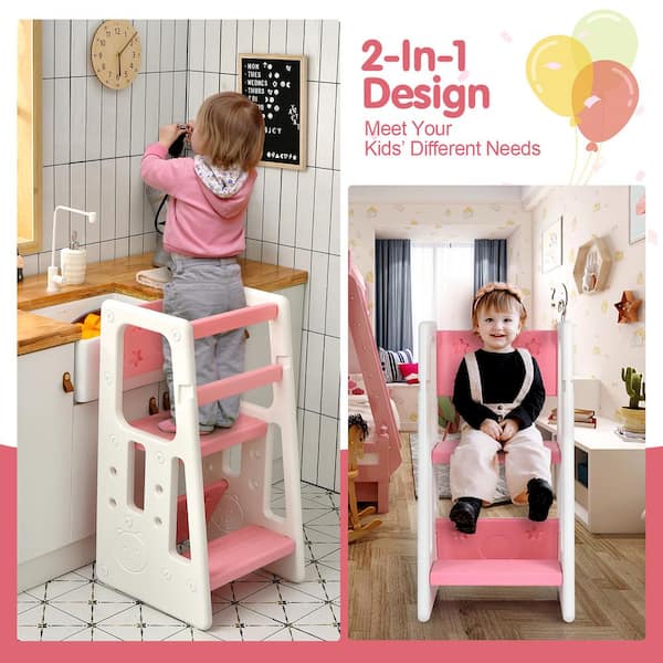 Gazechimp Small Step Stool for Kids Pink Stool for Kitchen Bedroom