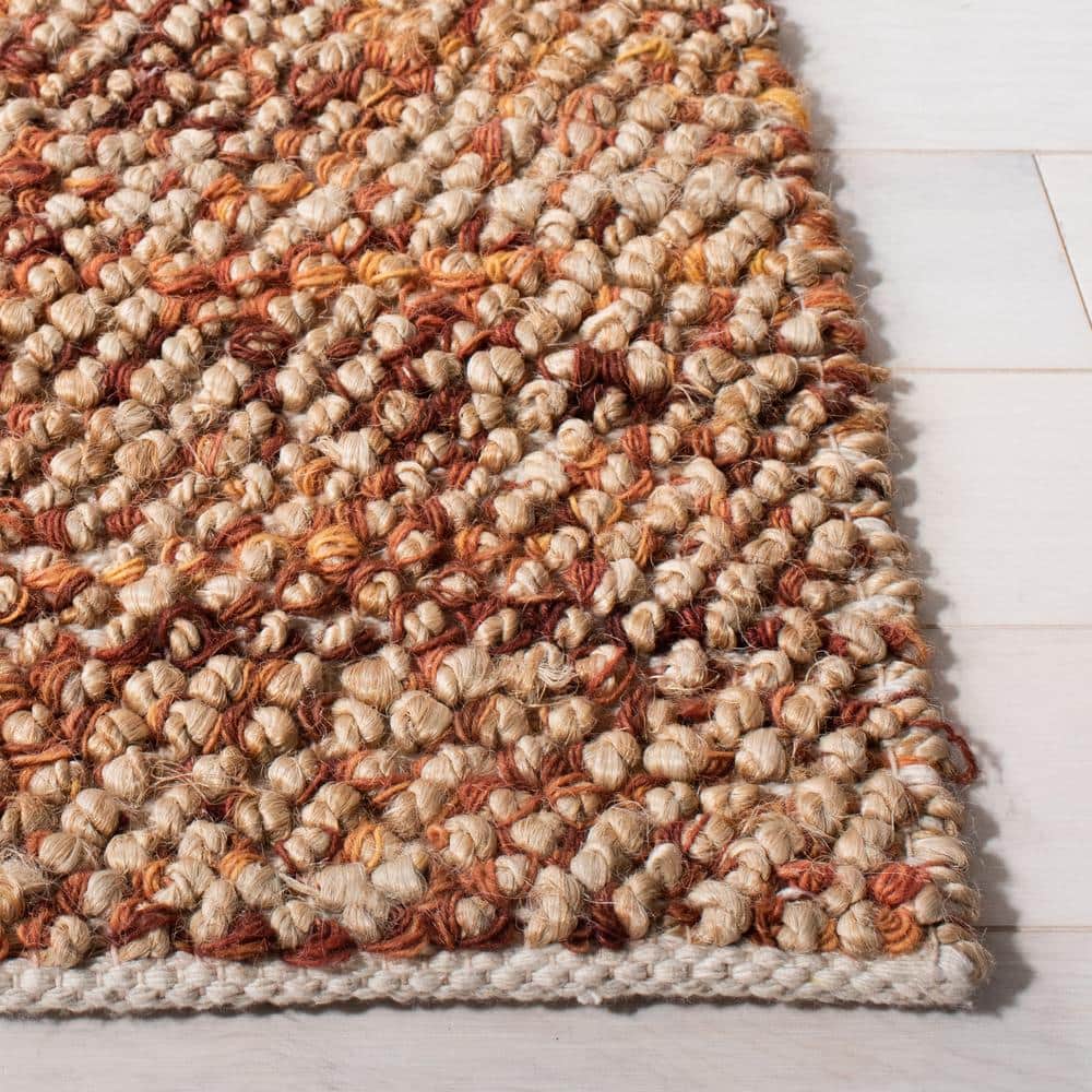 Hand-Knotted Red Wool Bohemian Reversible Area Rug