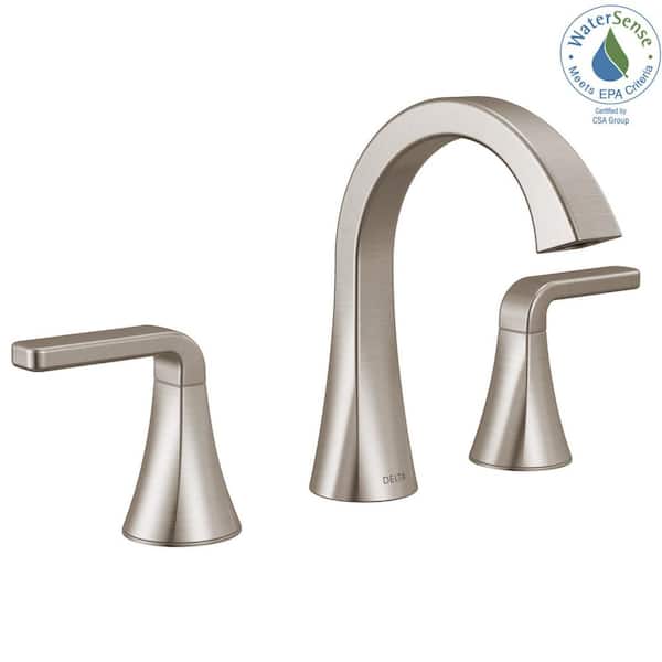 Delta Lineax 8 in. Widespread Double Handle Bathroom Sink Faucet