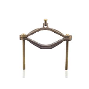 2-1/2 in. - 4 in. Water Pipe Size Bronze Ground Clamp with Brass Screws, 2 STR Ground Wire Max