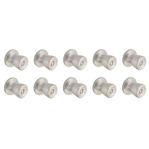 Simple Series Bell Stainless Steel Bed/Bath Door Knob (10-Pack)