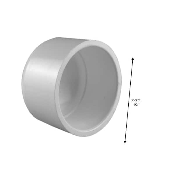 Charlotte Pipe 1/2 in. PVC Schedule 40 Socket Cap PVC021160600HD