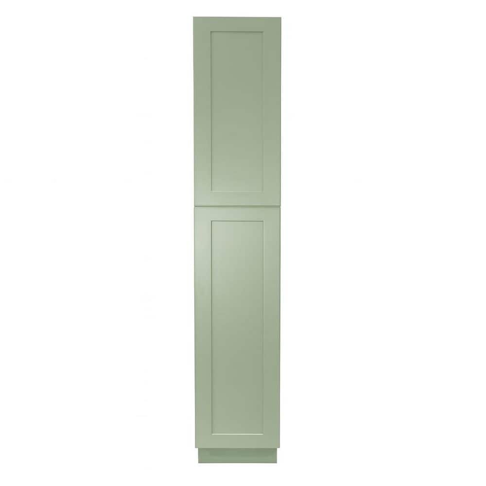 Shaker Assembled 18 in. W x 84 in. H x 24 in. D Tall Pantry Cabinet with 2 Doors in Jade Green price history on PriceWatchPro
