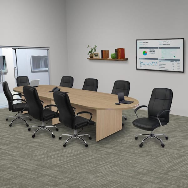 Regency Legacy 168 in. Noble Oak Racetrack Laminate Conference Table ...