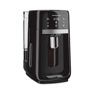 Hamilton Beach 47650 2-Way Programmable Coffee Maker Single-Serve and 12-Cup Pot Stainless Steel Glass Carafe