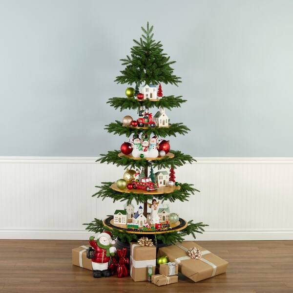 National Tree Company 7.5ft. Unlit Slim Platform Artificial