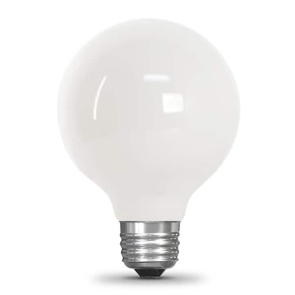 Feit Electric 25 Watt Equivalent G25 Globe Dimmable Filament White CEC Title 20 E26 LED Vintage Edison LIght Bulb Soft White 2700K BPG2525W927CA FIL RP The Home Depot