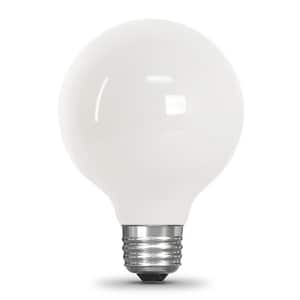 25-Watt Equivalent G25 Dimmable Filament ENERGY STAR CEC CRI 90 White Glass Globe E26 LED Light Bulb, Soft White 2700K