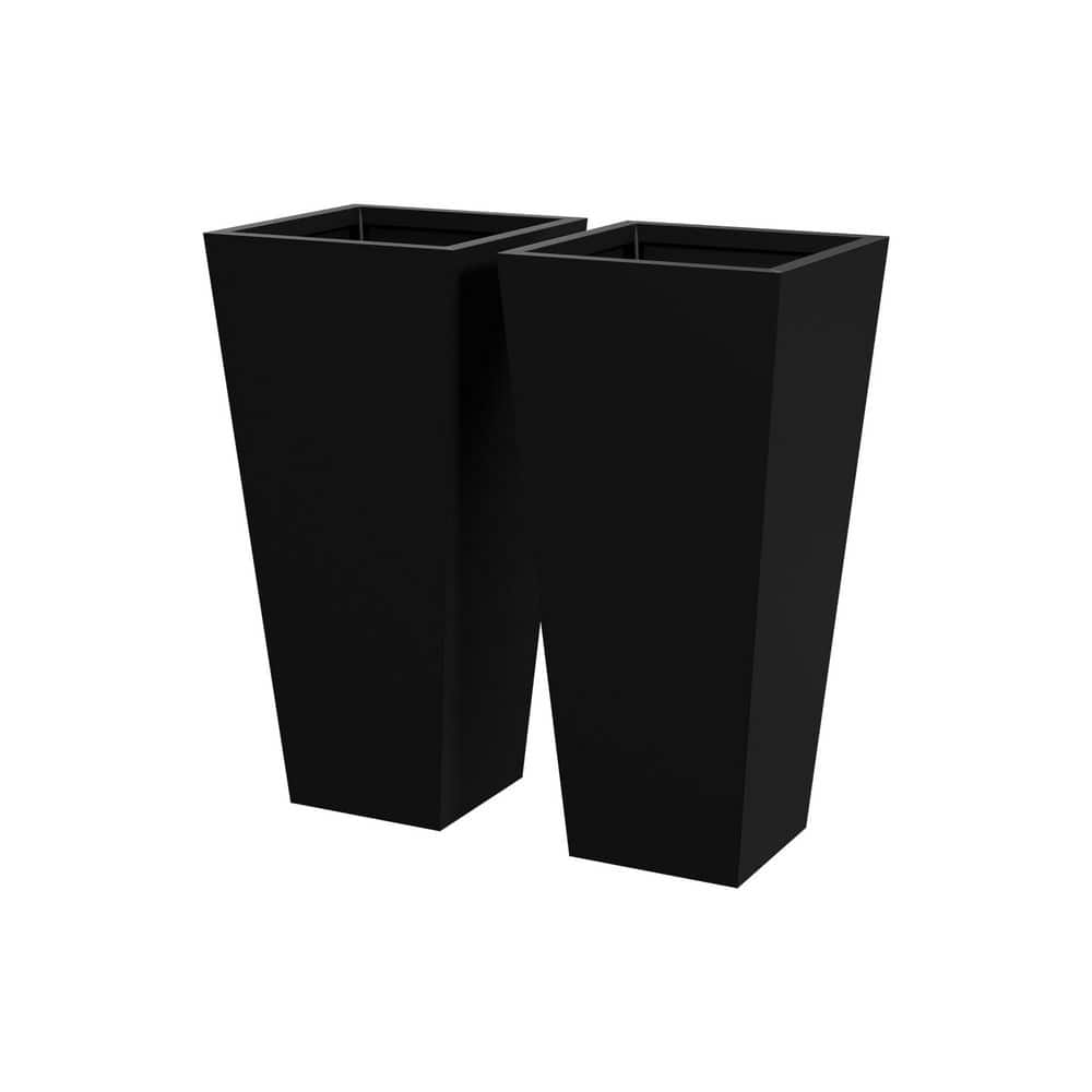 14 in. x 30 in. Cone Metal Flower Planter Box Garden Yard Outdoor Planters (Set of 2) price history on PriceWatchPro