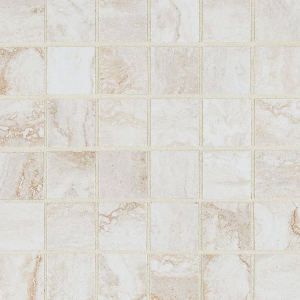 Bernini Bianco 2 in. Square 12 in. x 12 in. x 0.39 in. Matte Porcelain Mesh-Mounted Mosaic Tile (8 sq. ft./Case) price history on PriceWatchPro