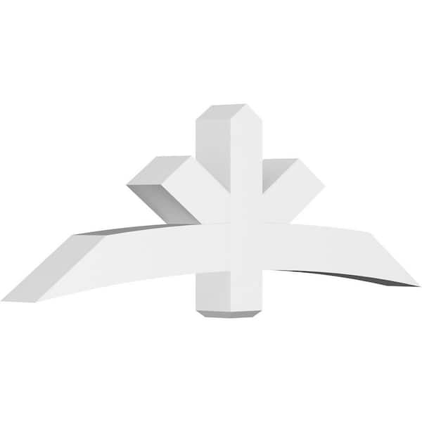 Ekena Millwork Alberta 72 in. W x 24 in. H x 6 in. D Signature Polyurethane Bracket