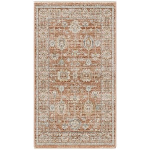 Oases Terracotta 3 ft. x 5 ft. Distressed Traditional Area Rug