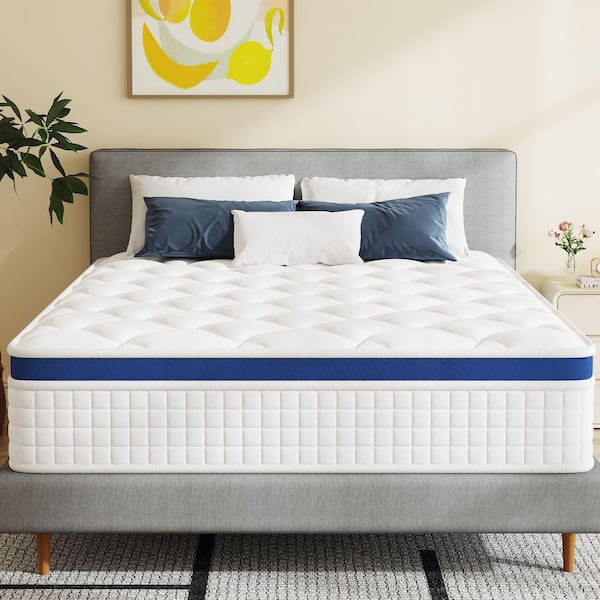 Full Size Medium Hybrid Pocket Spring Memory Foam 14 in. Bed-in-a-Box Mattress