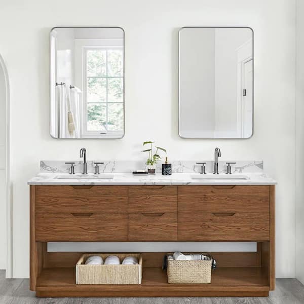 LANDOLT 73 in. W x 22 in. D Engineered Stone Rectangular Double