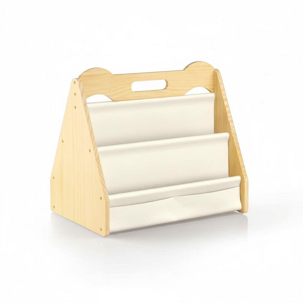 17.7 W X 16 H Brown Wood Freestanding Magazine Rack Kids Bookshelf ...