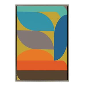"Sylvie Retro Organic" by Apricot + Birch (Beth Vassalo) 1-Piece Framed Canvas Abstract Art Print 33.00 in. x 23.00 in.