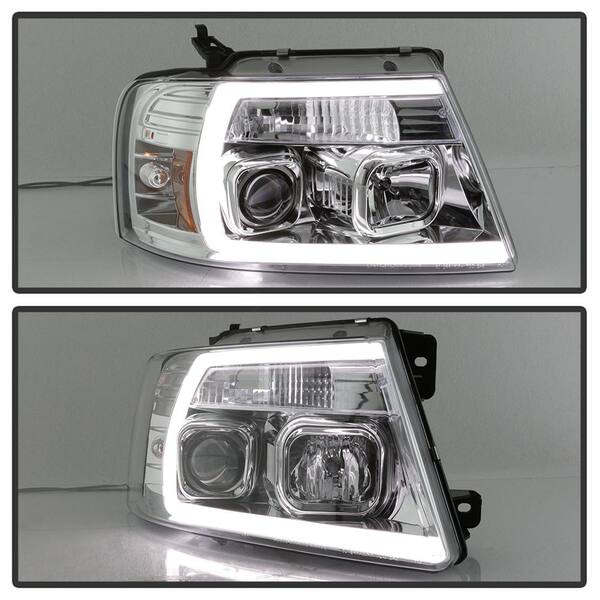 Ford F150 04-08 Light Bar Projector Headlights - Chrome