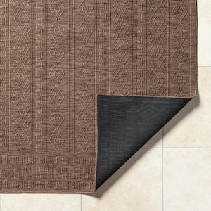 Terrace Dark Brown Solid 4 ft. x 6 ft. Indoor/Outdoor Area Rug