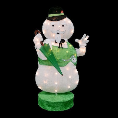36 in. 2D Sam The Snowman Outdoor Lighted Christmas Decor, Swivels