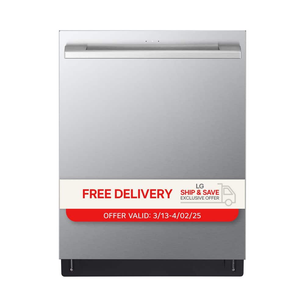 STUDIO SMART Top Control Dishwasher in Stainless Steel with 1-Hour Wash &amp; Dry, QuadWash Pro, and TrueSteam