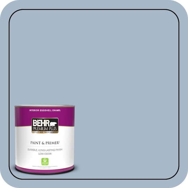 BEHR PREMIUM PLUS 1 qt. Home Decorators Collection #HDC-SP14-10 Blue Tribute Eggshell Enamel Low Odor Interior Paint & Primer
