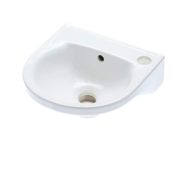 Unbranded Rosanna Wall-Mounted Bathroom Sink in White