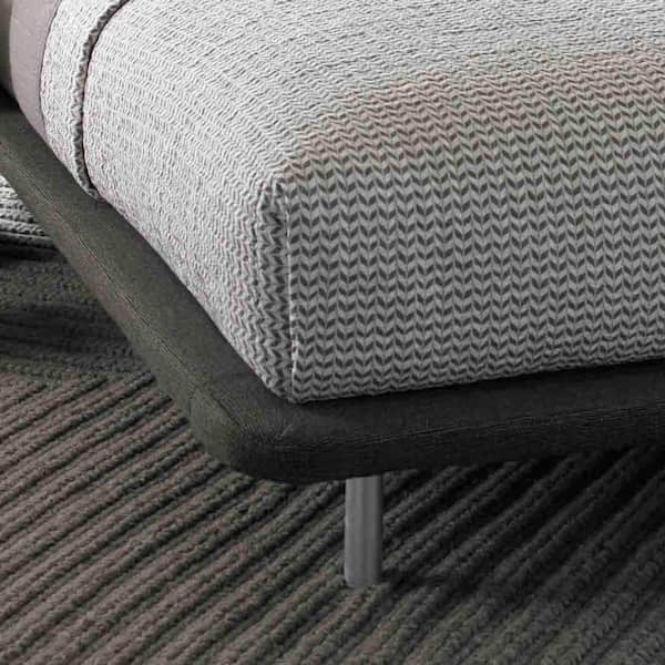 Leaves 2-Piece Beige Geometric Cotton Twin Quilt Set