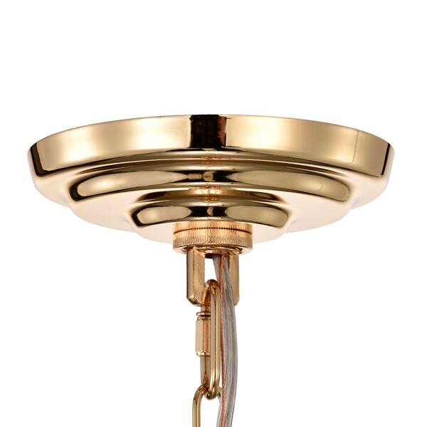 Jojospring Phoebe W 9-Light Glossy Rose Gold Glass Bar