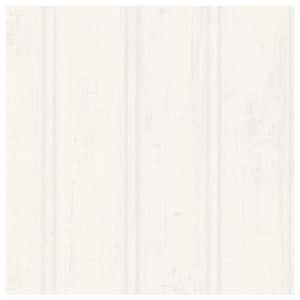 Beadboard White Wallpaper Sample
