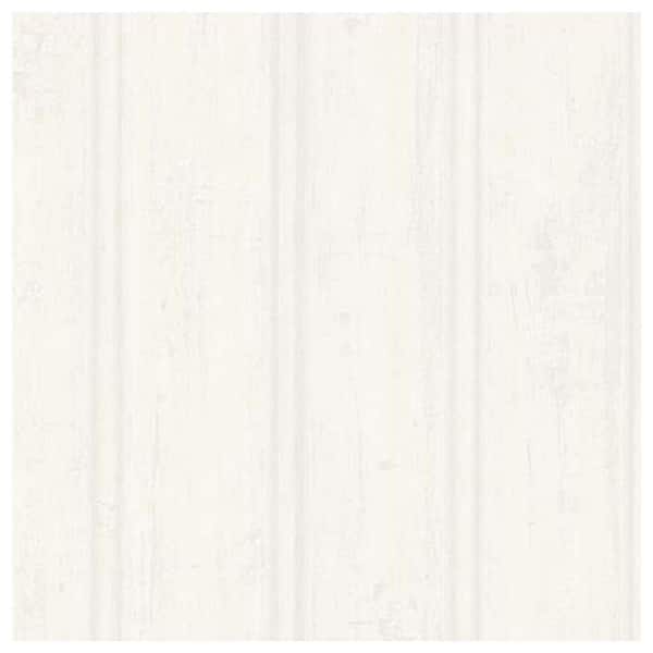 Brewster Beadboard White Wallpaper Sample