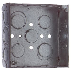 4 in. Square Metal Box 1/2 in. and 3/4 in. Knockouts