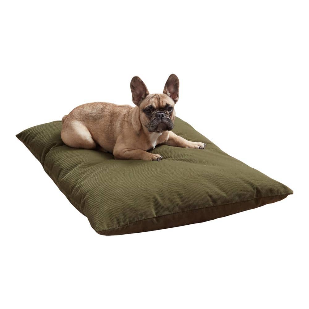 Small Sage Green Corduroy Reversible Throw Dog Bed