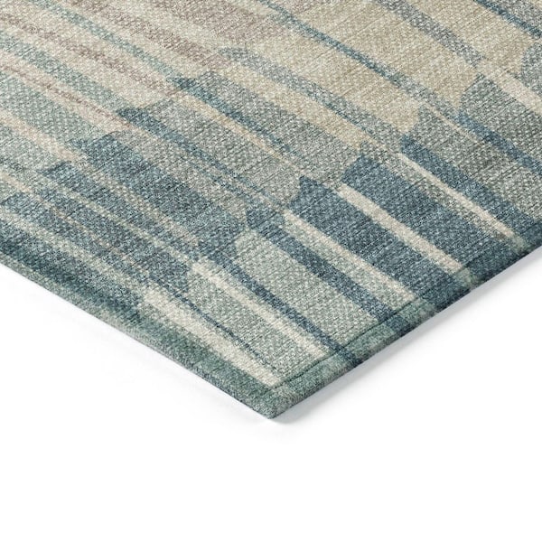 Chantille Machine Washable Indoor/Outdoor Abstract ACN2271 Sage 10 ft. x 14 ft. Area Rug