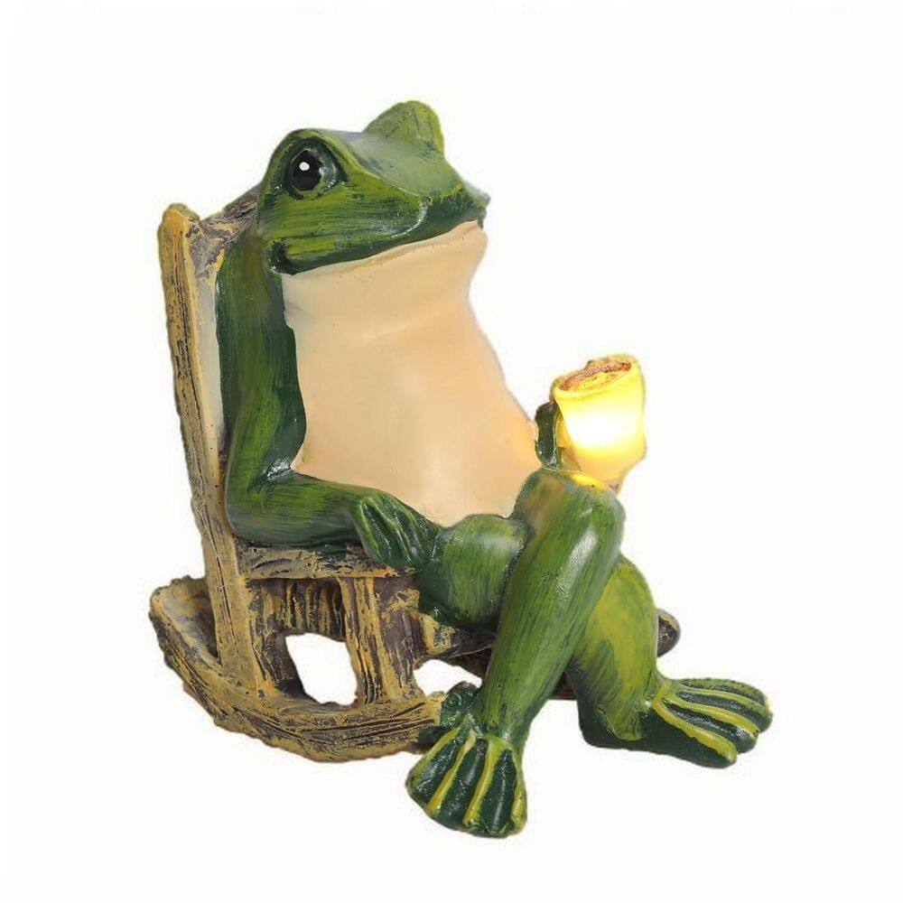 Miniature Frog Garden Statue Solar Light Outdoor Decor Frog Figurine for Outdoor Indoor 3.74 in. x 2.75 in. x 3.93 in. price history on PriceWatchPro