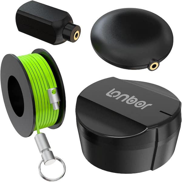 19.6 ft. Magnetic Electrical Fish Tape Wire Puller, Navigate Cables Behind Walls, Pipes in Green and Black