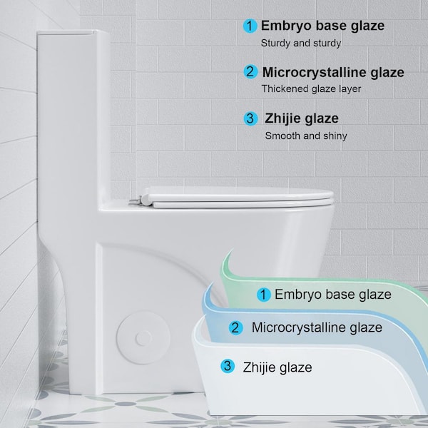 TCYO 27 in. 1-Piece 1.1/1.6 GPF Dual Flush Elongated Toilet