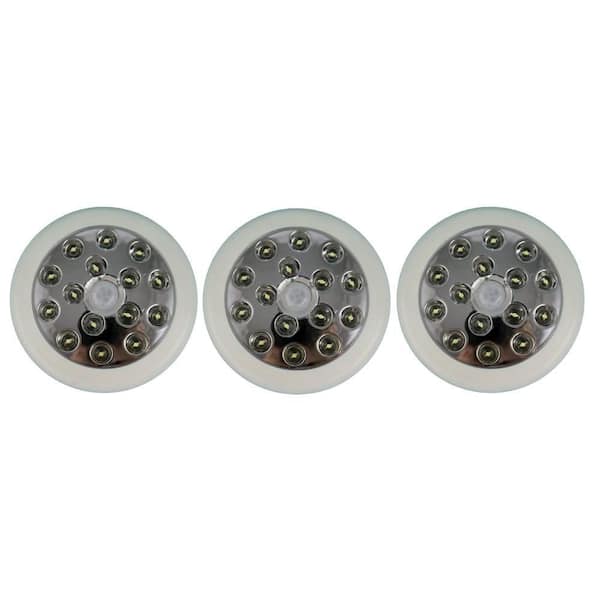 ADX 140-Degree Outdoor White LED Security PIR Infrared Motion Sensor Detector Wall Light (3-Pack)