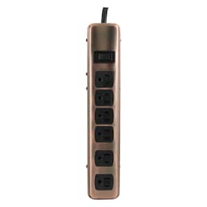 4 ft. 6-Outlet Designer Surge Protector in Oil Rubbed Bronze