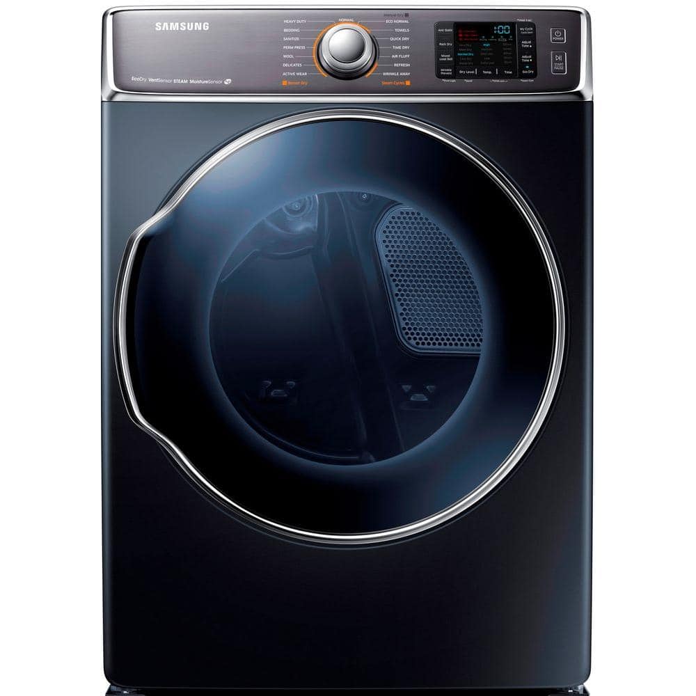 Samsung 30 in. W 9.5 cu. ft. Electric Dryer with Steam in Onyx