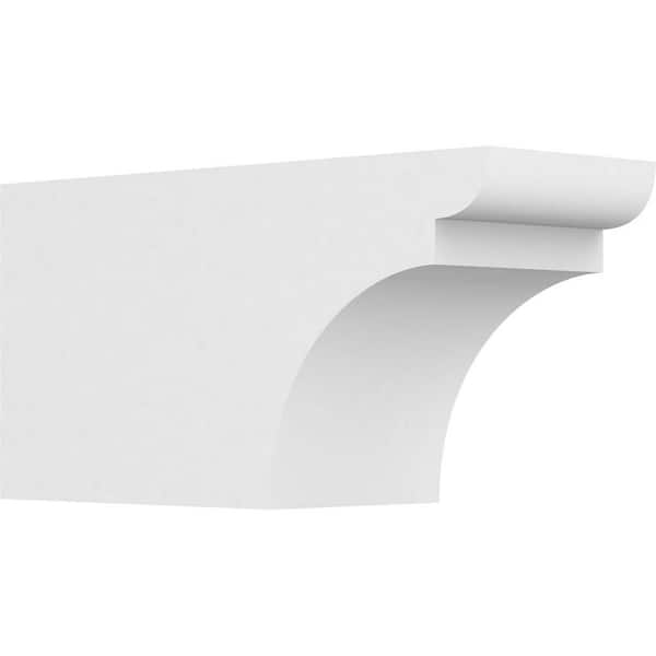 Ekena Millwork 6 in. x 8 in. x 16 in. Yorktown PVC Rafter Tail Brace