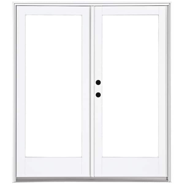 MP Doors 60 in. x 80 in. Fiberglass Smooth White Right-Hand Inswing Hinged Patio Door