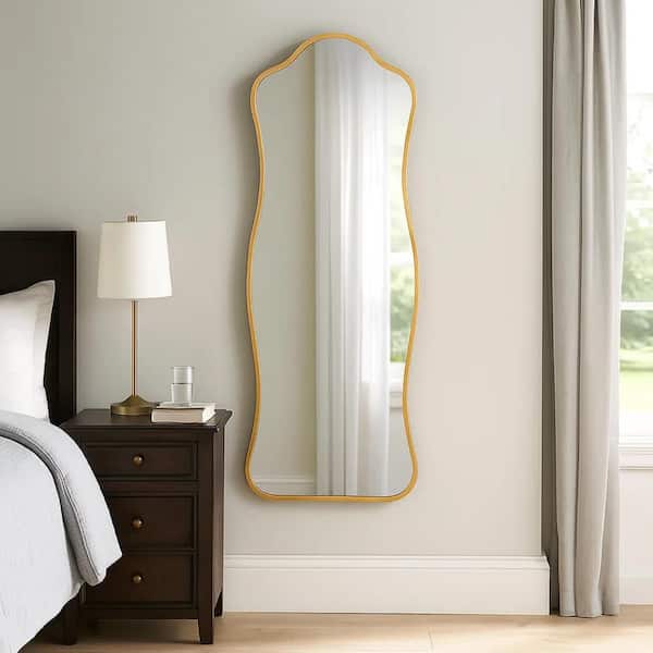 Ari Bronze 23 in. W x 58 in. H Irregular Iron Frame Full Length Floor Mirror