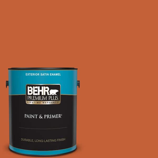 BEHR PREMIUM PLUS 1 gal. #T18-02 Civara Satin Enamel Exterior Paint & Primer