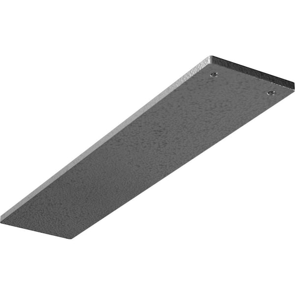 Ekena Millwork 0.25 in. x 3 in. x 14 in. Steel Hammered Gray Logan Bracket