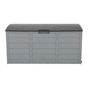 75 Gal. Outdoor Garden Gray Plastic Storage Box Deck Box