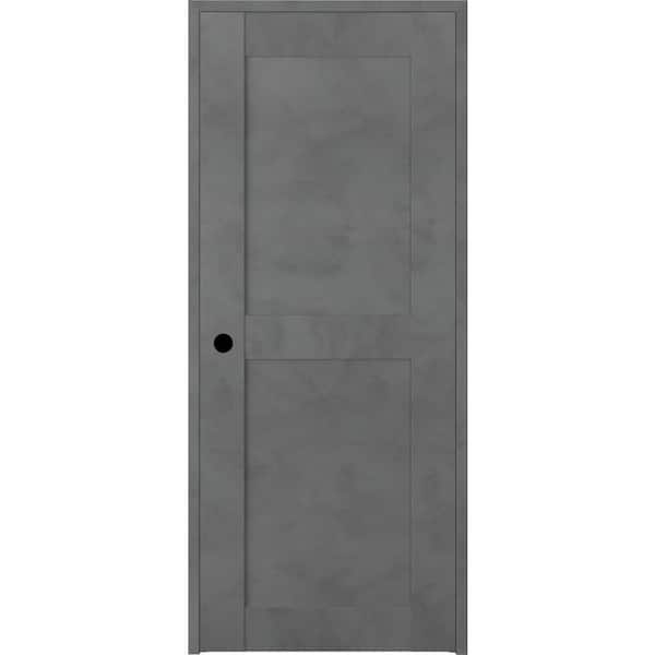 Belldinni Vona 30 in. x 80 in. Right-Handed Solid Core Dark Urban Textured Wood Single Prehung Interior Door
