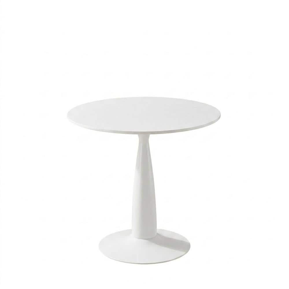 White MDF Tabletop 31.5 in. W Pedestal Dining Table Seats 4 price history on PriceWatchPro