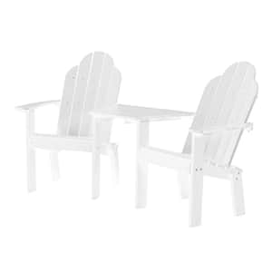 Classic White Plastic Outdoor Deck Chair Tete-A-Tete
